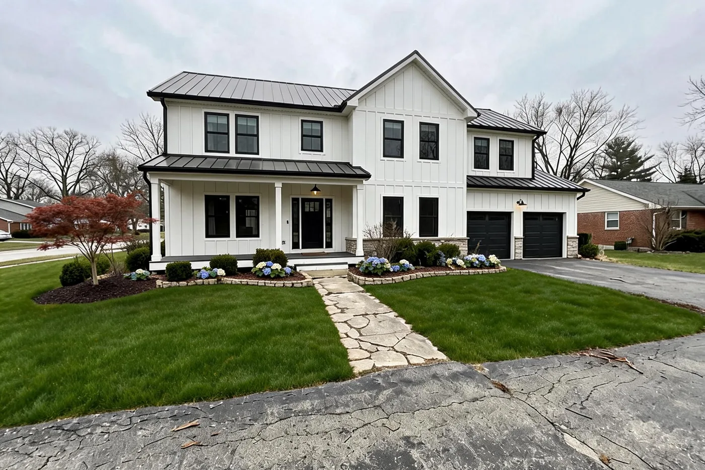 Front yard — Modern curb appeal — after